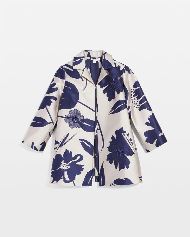 Travelers Collection Floral Jacquard Jacket - image 5